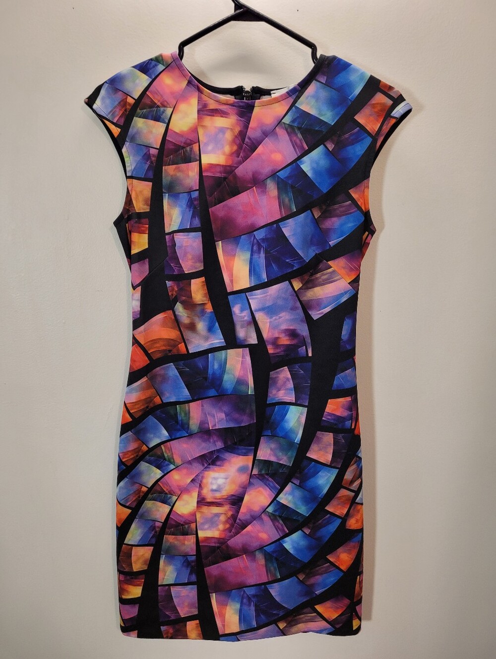 Joseph Ribkoff | Stained Window Glass Midi Dress | Multi Color - Size 4